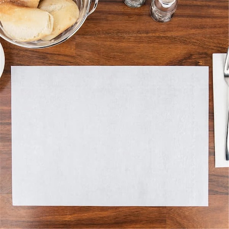 LP100 CPC 10 X 14 In. Embossed Dubonnet Placemats, White, 1000PK